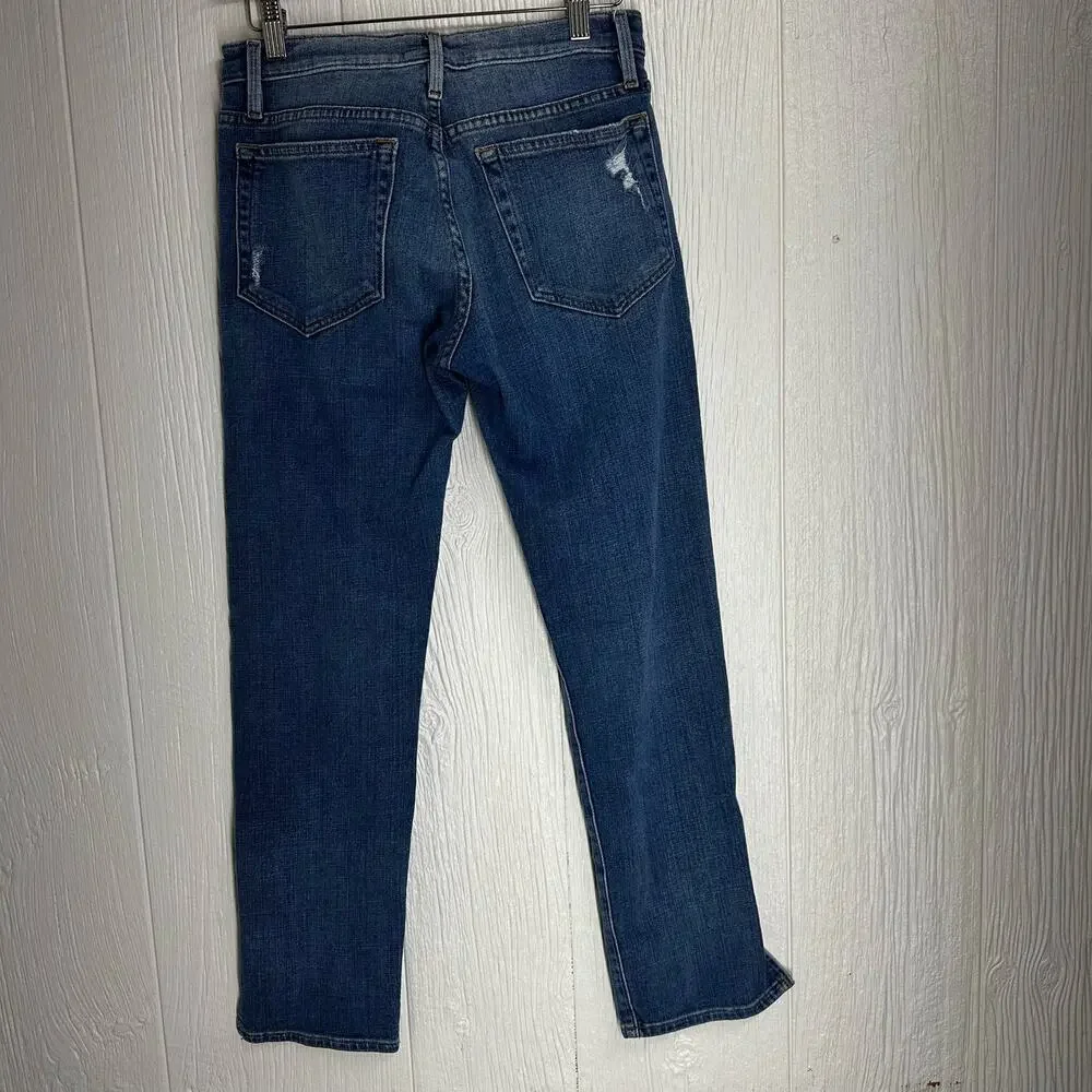FRAME Denim Le Boy Picadilly Zip Ankle Cropped Jeans Size 26